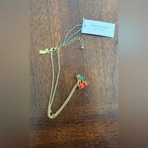 Kate Spade Gold Chain with Orange and Green Accents